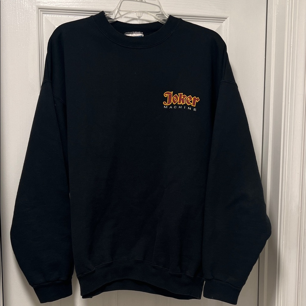 Black Crewneck Sweater with Joker Logo